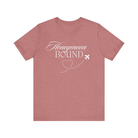 Honeymoon Bound White Text T-shirt