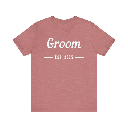 Groom 2025 White Lettering T-shirt