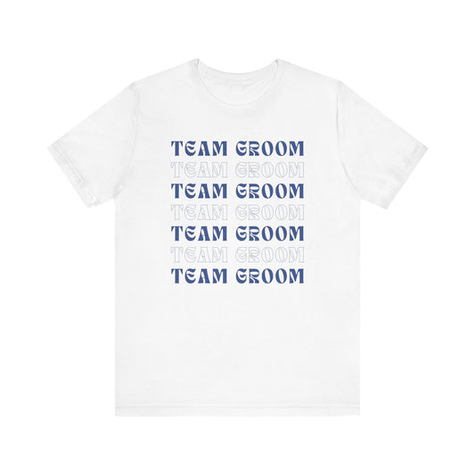 Team Groom Repeat Text T-shirt