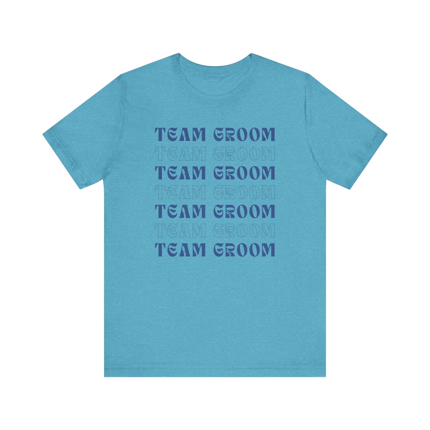 Team Groom Repeat Text T-shirt