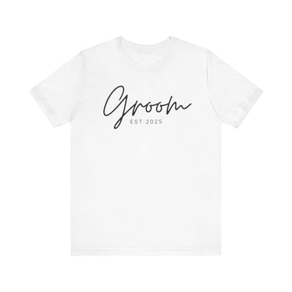 Groom Cursive Black Text T-shirt