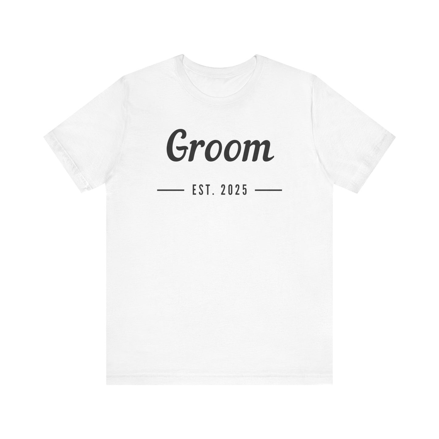 Groom Est. 2025 Black Text T-shirt