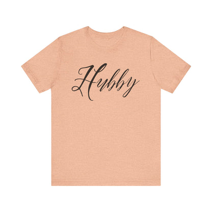 Hubby Black Cursive Text T-shirt