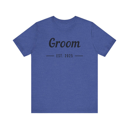 Groom Est. 2025 Black Text T-shirt