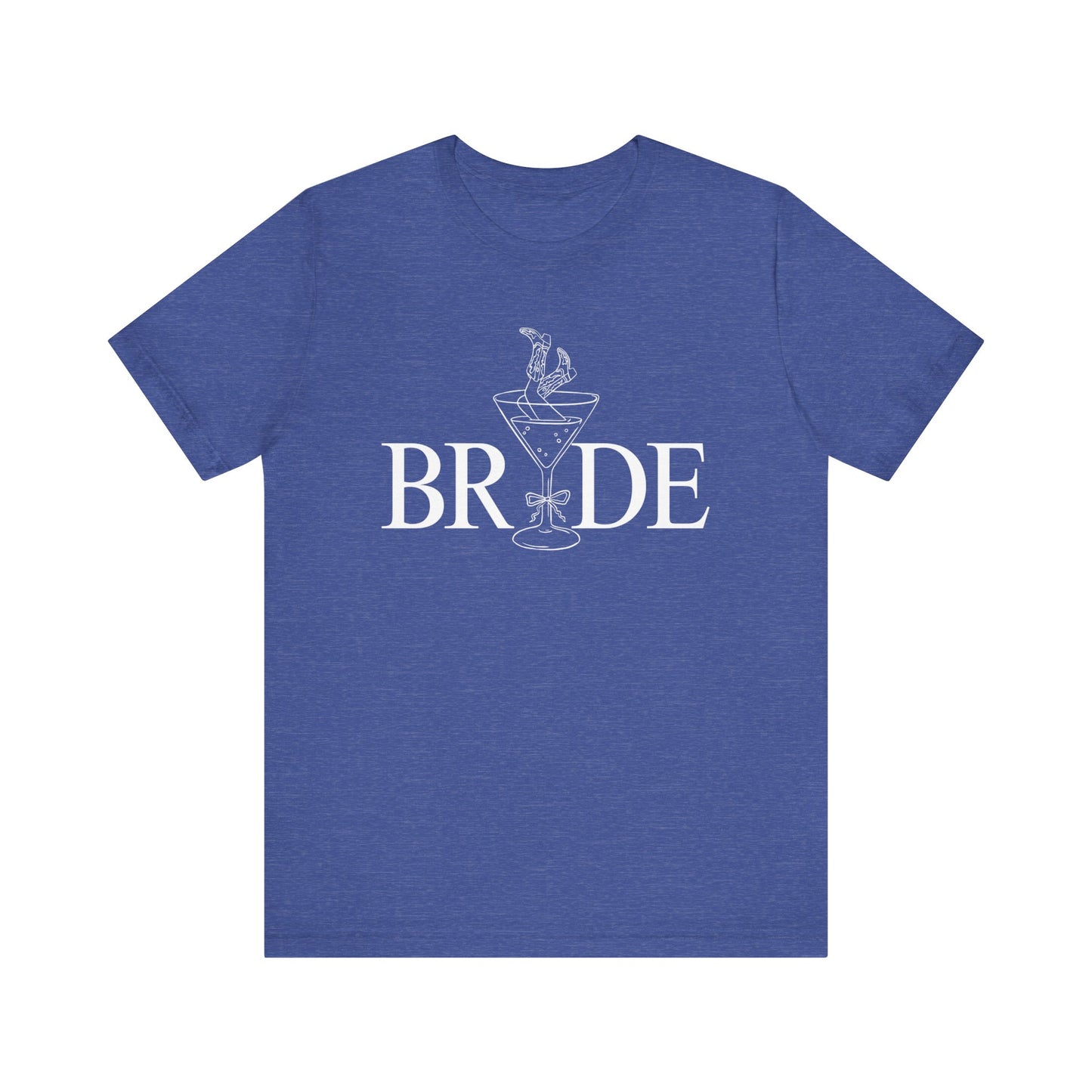 Bride Cowgirl Martini white Lettering T-shirt