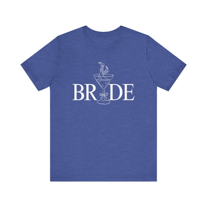Bride Cowgirl Martini white Lettering T-shirt