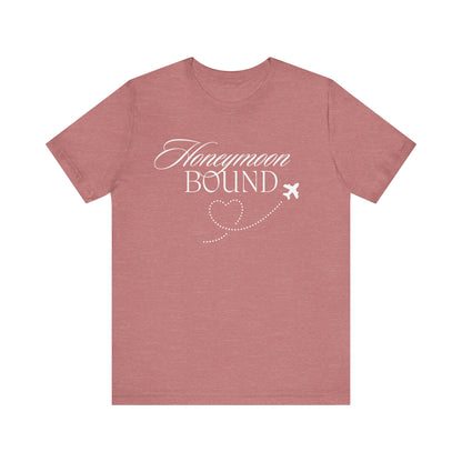 Honeymoon Bound White Text T-shirt