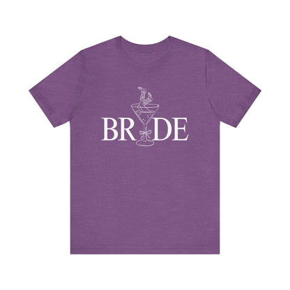 Bride Cowgirl Martini white Lettering T-shirt