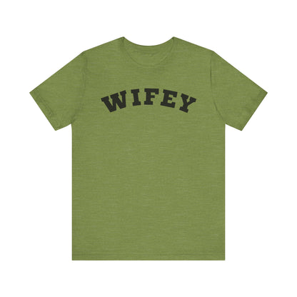Wifey Black Block Letters T-shirt