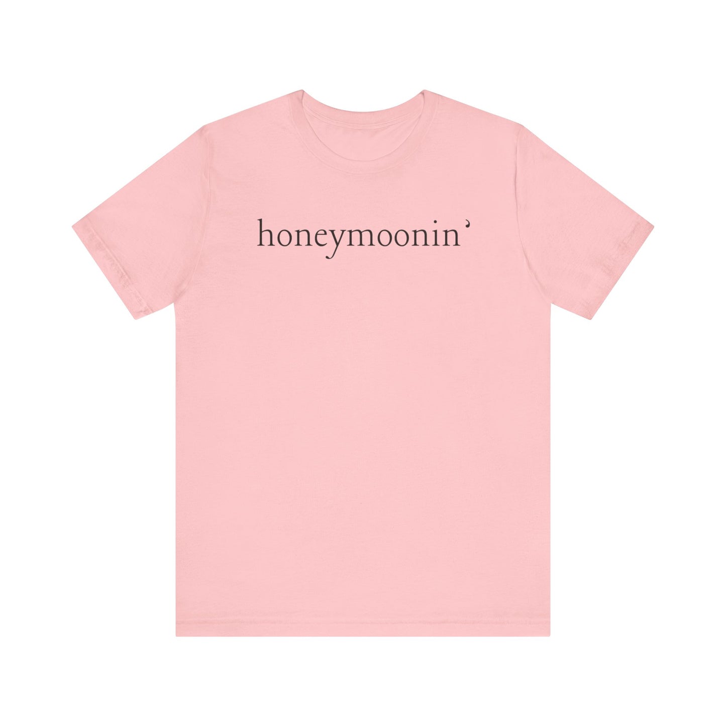 Honeymoonin' Black Text T-shirt