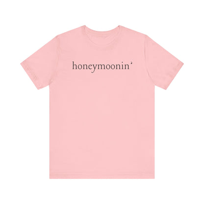 Honeymoonin' Black Text T-shirt
