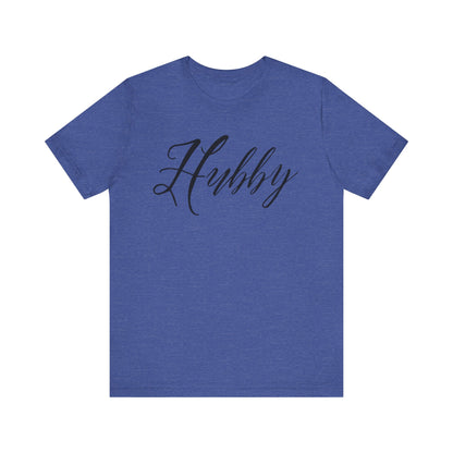 Hubby Black Cursive Text T-shirt