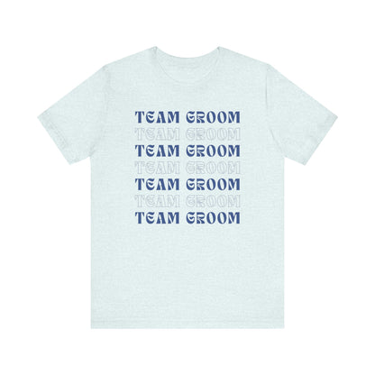 Team Groom Repeat Text T-shirt