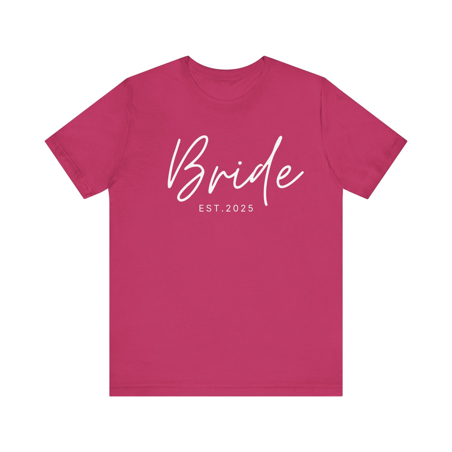 Bride Cursive White Text T-shirt