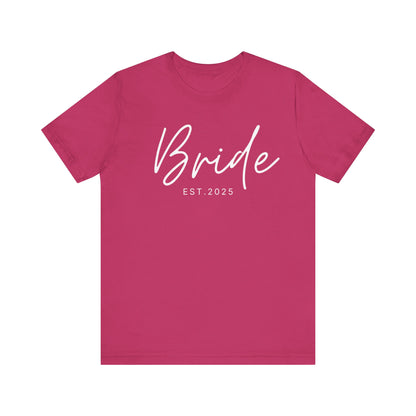 Bride Cursive White Text T-shirt