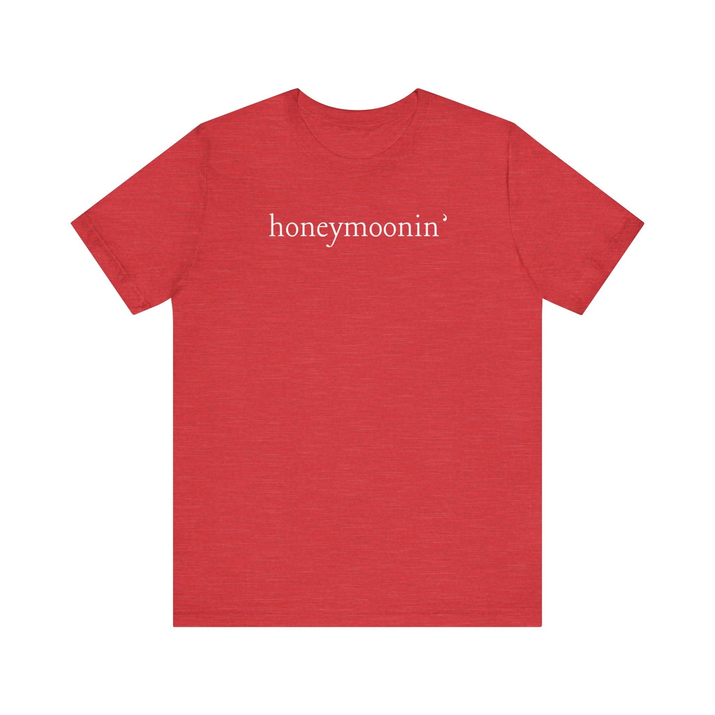 Honeymoonin' White Text T-shirt