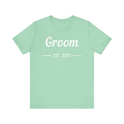 Groom 2025 White Lettering T-shirt