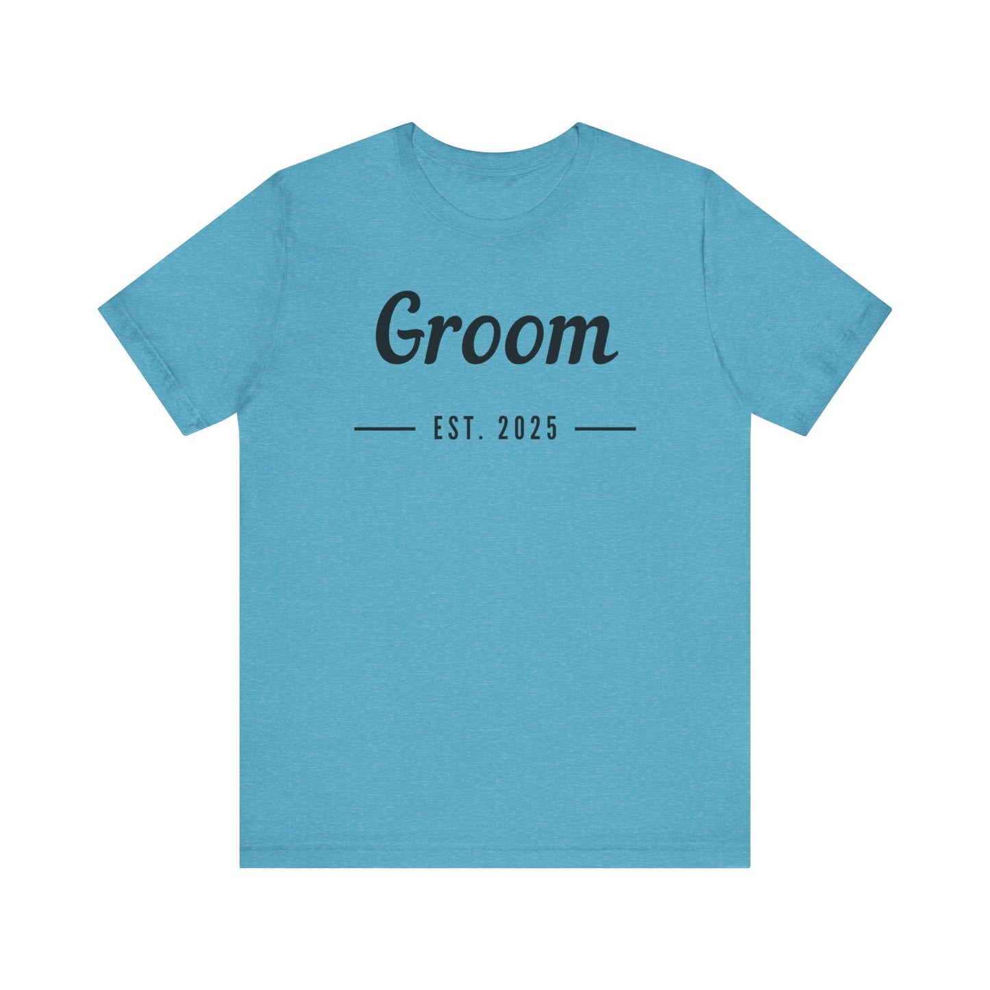 Groom Est. 2025 Black Text T-shirt