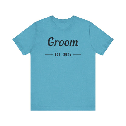 Groom Est. 2025 Black Text T-shirt