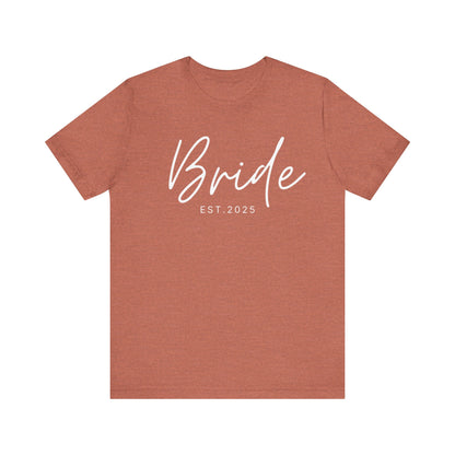 Bride Cursive White Text T-shirt