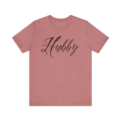Hubby Black Cursive Text T-shirt