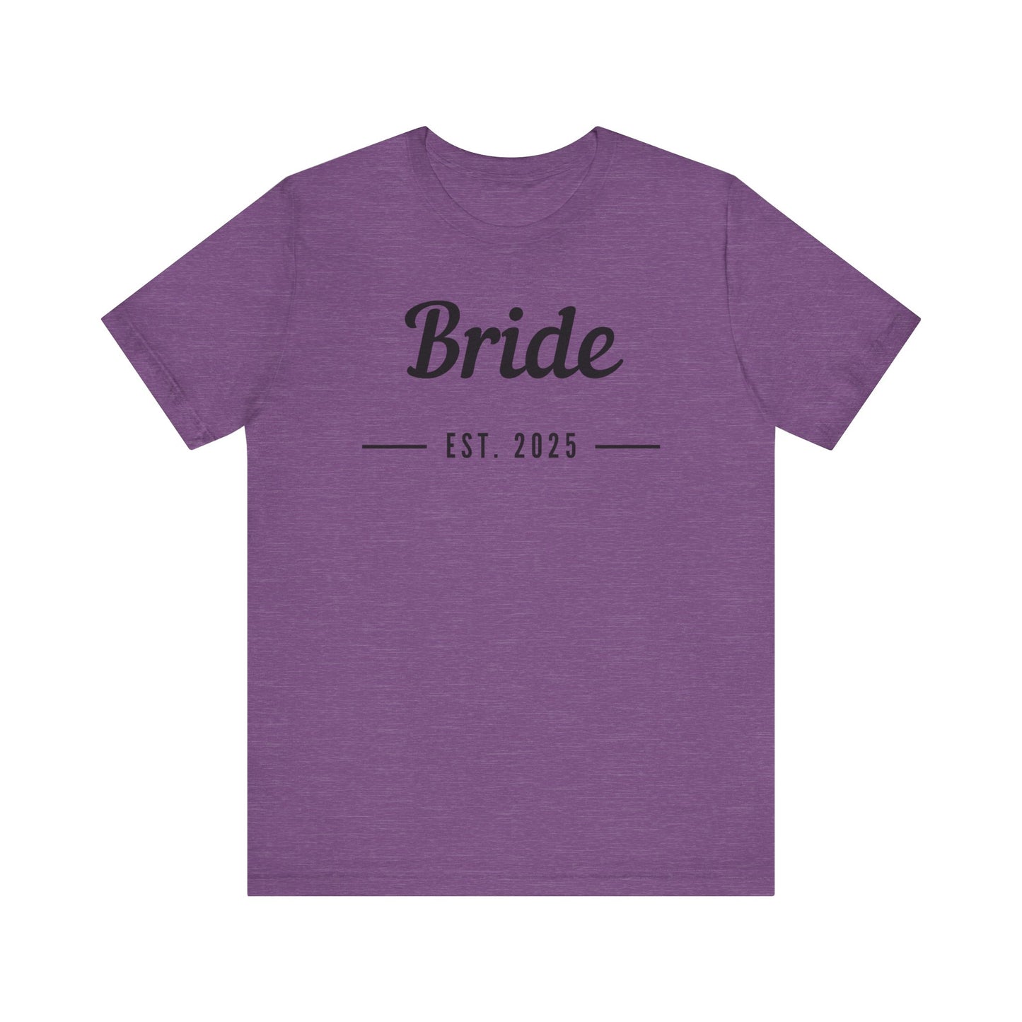 Bride Est. 2025 Black Text T-shirt