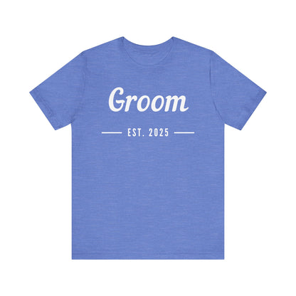 Groom 2025 White Lettering T-shirt