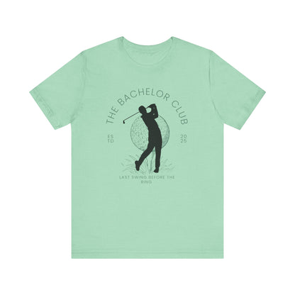 The Bachelor Club Last Swing Before The Ring Golfer Silhouette T-shirt