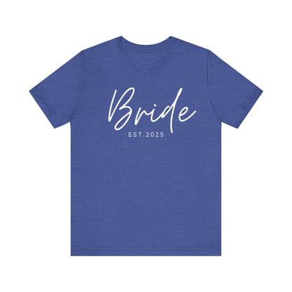 Bride Cursive White Text T-shirt