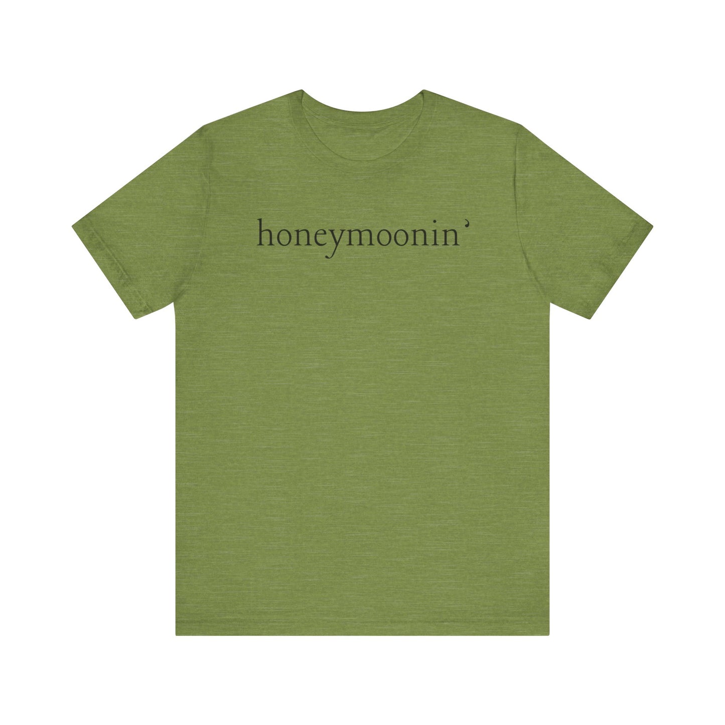 Honeymoonin' Black Text T-shirt