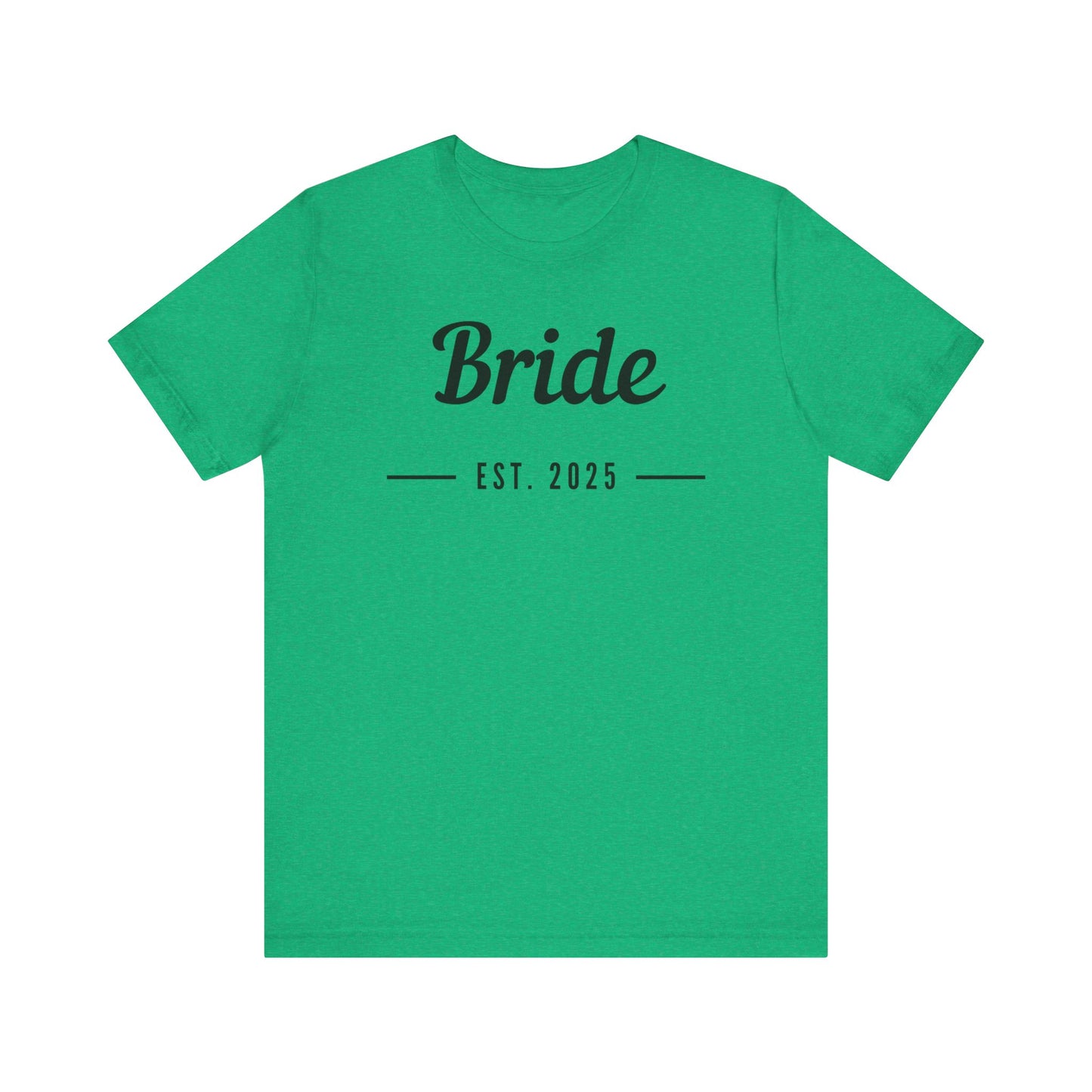 Bride Est. 2025 Black Text T-shirt