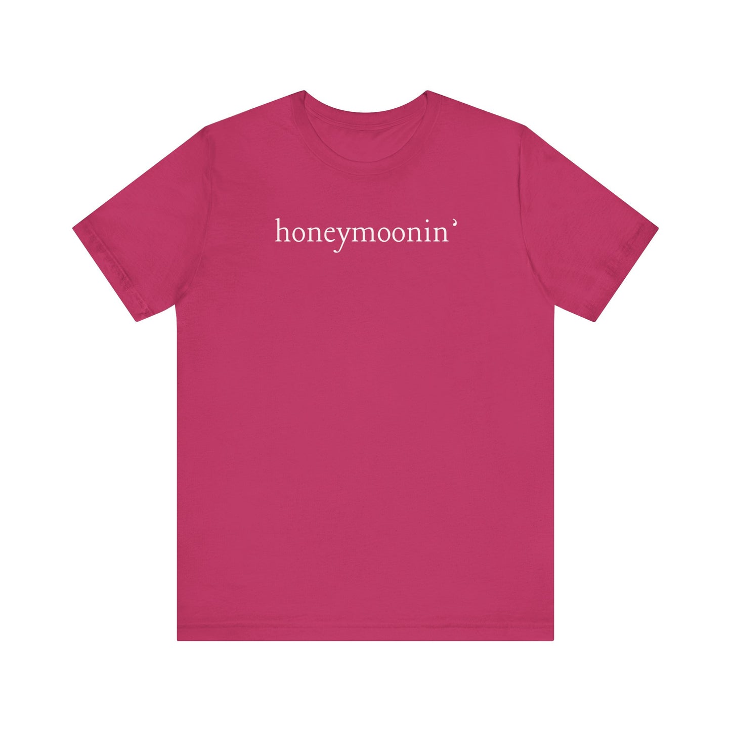 Honeymoonin' White Text T-shirt