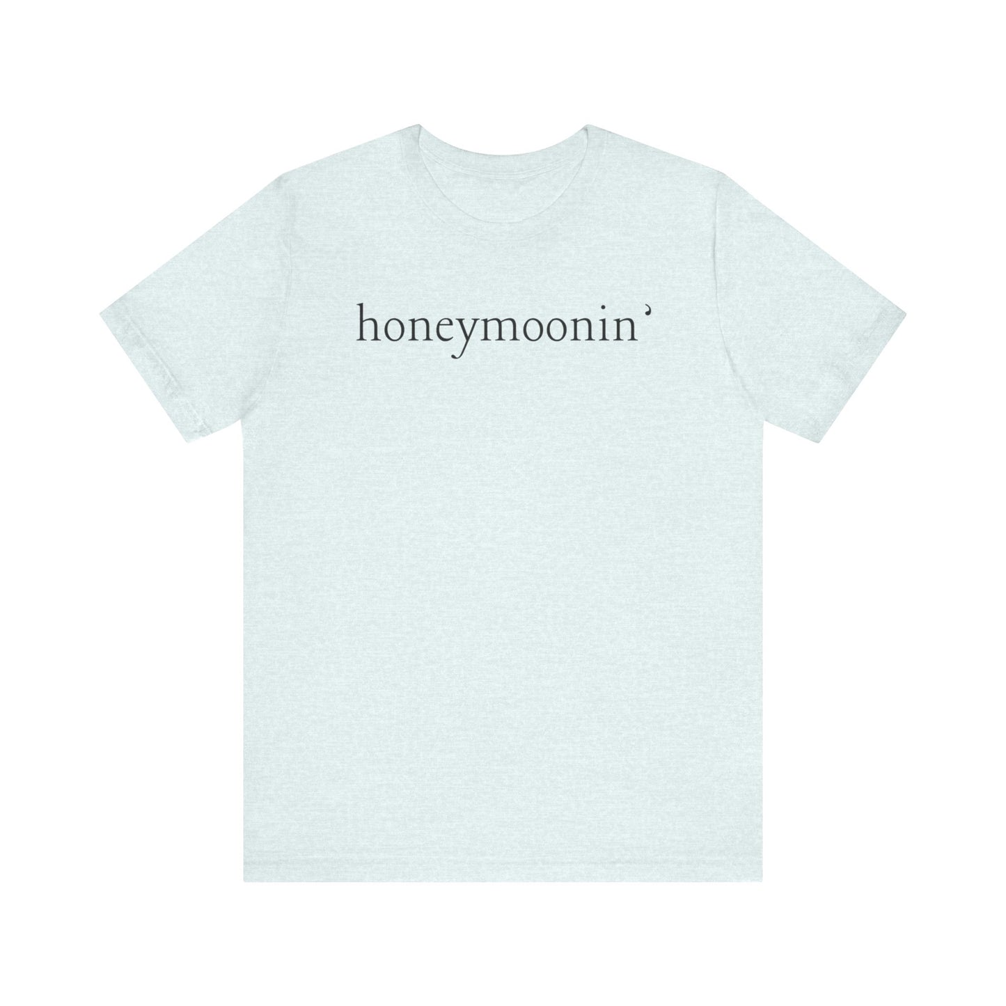 Honeymoonin' Black Text T-shirt