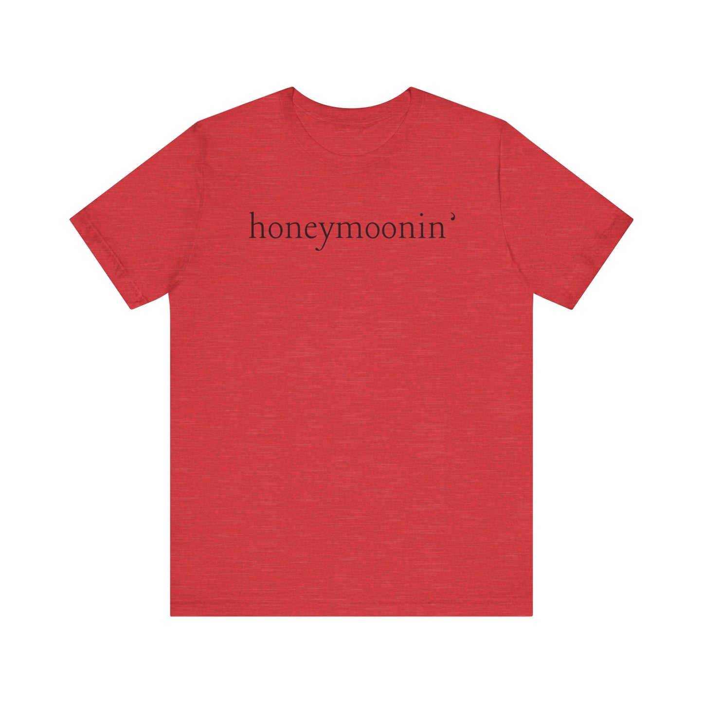 Honeymoonin' Black Text T-shirt