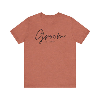 Groom Cursive Black Text T-shirt