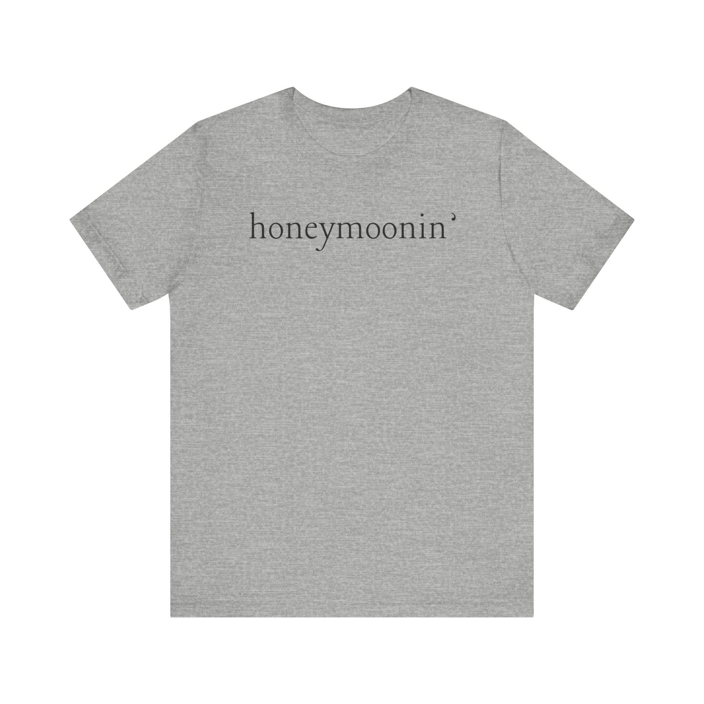 Honeymoonin' Black Text T-shirt