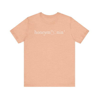 Honeymoonin' Rings White Text T-shirt