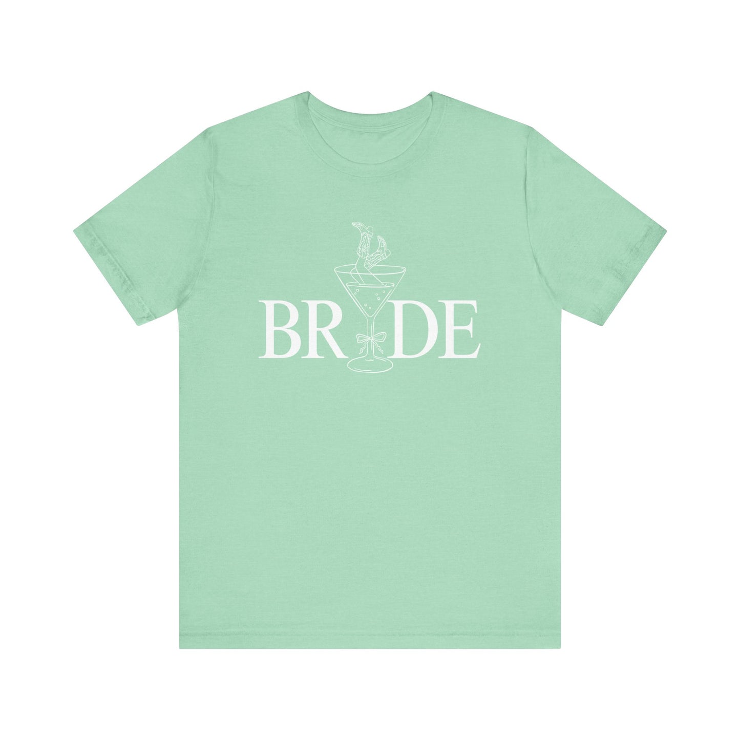 Bride Cowgirl Martini white Lettering T-shirt