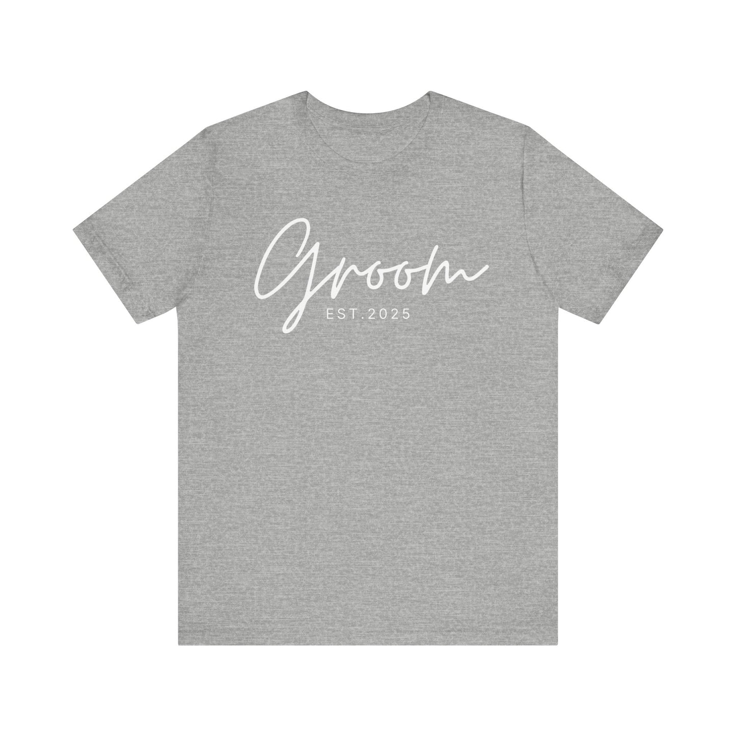 Groom Cursive White Text T-shirt