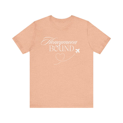 Honeymoon Bound White Text T-shirt