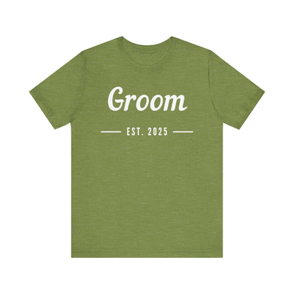 Groom 2025 White Lettering T-shirt