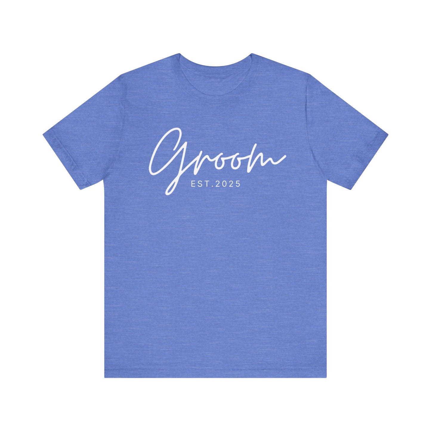 Groom Cursive White Text T-shirt