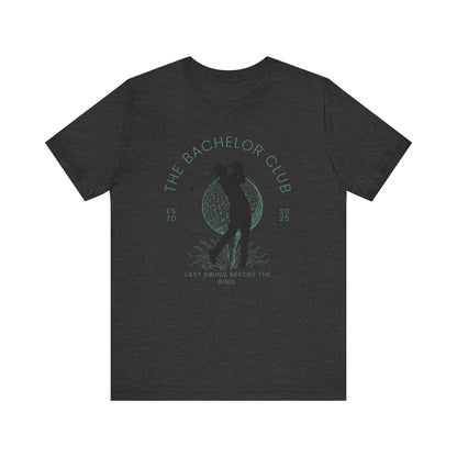 The Bachelor Club Last Swing Before The Ring Golfer Silhouette T-shirt