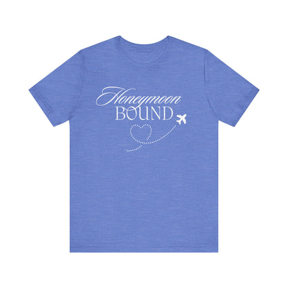 Honeymoon Bound White Text T-shirt