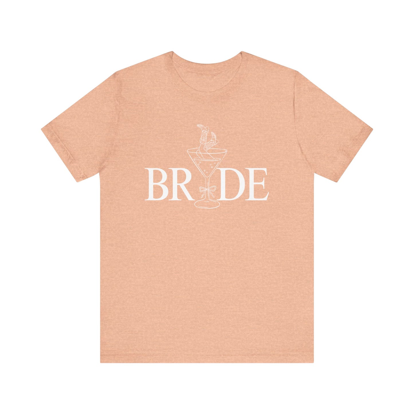 Bride Cowgirl Martini white Lettering T-shirt