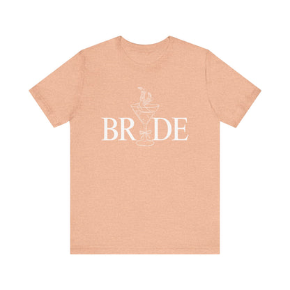 Bride Cowgirl Martini white Lettering T-shirt