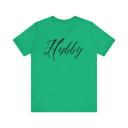 Hubby Black Cursive Text T-shirt