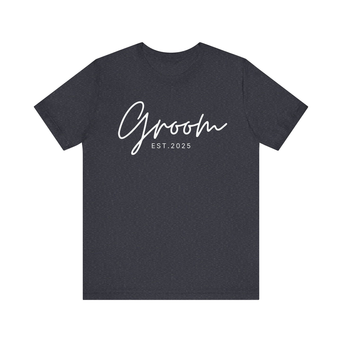 Groom Cursive White Text T-shirt