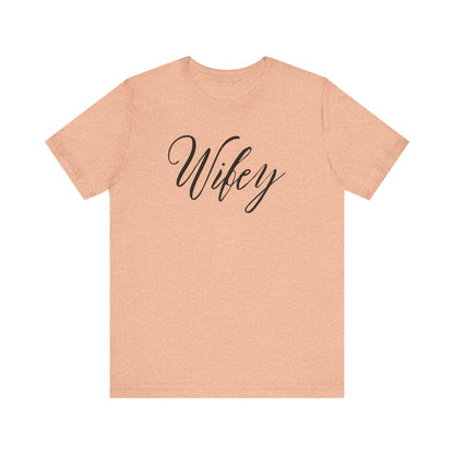 Wifey Cursive Black Text T-shirt