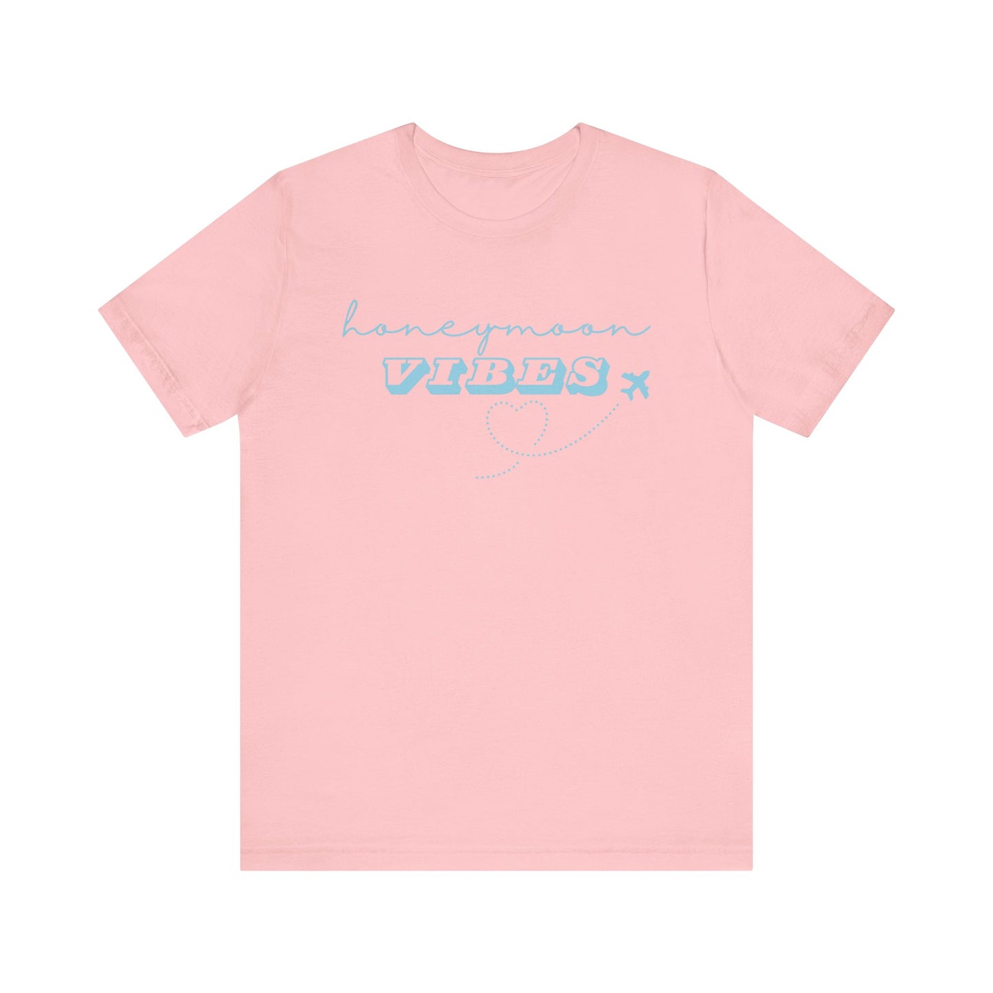 Honeymoon Vibes Blue Text T-shirt